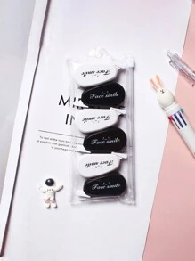 1入組/6入組各種尺寸經典黑白修正帶 - 精確完美的編輯選擇！