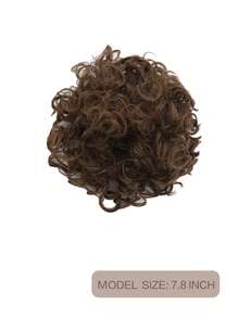 合成假髮女士小捲髮辮帶鬆緊帶雜亂彈性套索鬆波大捲髮結 - 摩卡棕 - 查看 5