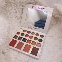 5 Paletas De Sombras Maquillaje Kisscrown 22 Colores Con Espejo - Blanco - Ver 2