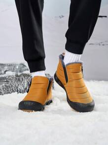 Chaussures De Travail Thermiques En Peluche Haute Densité Résistantes À L'usure D'hiver Pour Hommes