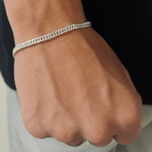 Men's String Bracelets - 銀色 - 查看 2