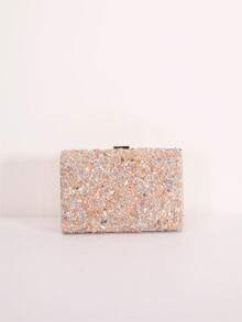 Hợp thời đá & Đồ trang trí Rhinestone Ví cầm tay Với Có thể tháo rời Chuỗi Dây đeo , Tối Buổi tiệc Cái túi - Rượu sâm banh - Xem 2