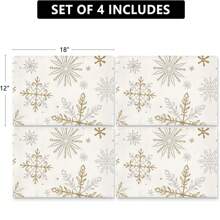 4pcs/Pack Gold Tone Snowflake Winter Table Runner Desktop Decoration - snowflake - View 2