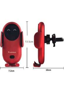 S11+汽車無線充電器-15W智能紅外感應手機座充電器，快速無線充電座架 - 粉色 - 查看 5
