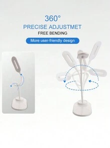 Lámpara de escritorio multifunción de 15W con carga inalámbrica y ajuste de iluminación para fotografía - Blanco - Ver 7