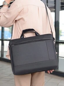 1 Túi đựng máy tính xách tay 15,6 inch, Túi đựng máy tính xách tay dành cho doanh nhân, Túi đeo vai, Cặp đựng tài liệu lớn, Túi đựng máy tính xách tay choMacBook,IPad,Máy tính xách tay bề mặt HP Dell Acer Chromebook, Cặp đựng máy tính xách tay - màu đen - Xem 4