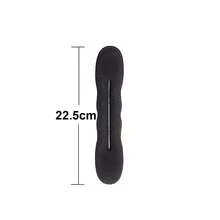 2pcs/Set Donut Shaped Hair Styling Tool, Thick Sponge Hair Bun Maker For Voluminous Flower Bud Hairstyle Casual - Black - View 6