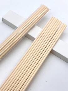 10 Stücke pro Set, verdickt auf 4mm und verlängert auf 30cm, Aromaöl-Diffuser Stäbchen, feuerfreie Aromaöl-Faser Stäbchen, Raumdufterfrischung - Holzfarbe - Übersicht 6