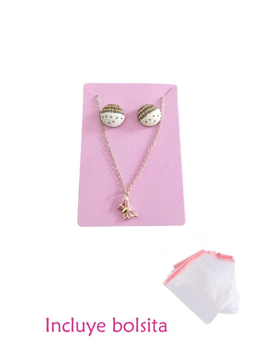 Creative Mariu 100 CARTONES PARA EXHIBIR collares, aretes - Rosa - Ver 1