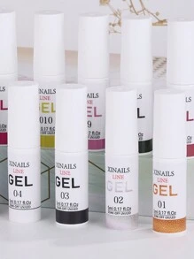 5 毫升黑色凝膠襯墊美甲、漩渦線法式指甲繪畫凝膠拋光劑,瓶裝內置薄美甲刷浸泡美甲繪畫凝膠 - 黑色 - 查看 8