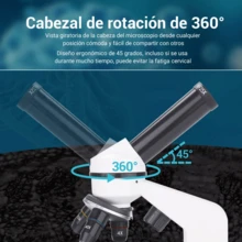 Bnise Microscopio Biológico 40x-1000x Principiante Kit - 1000X - Ver 6