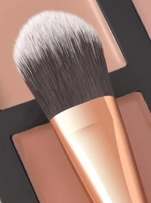 1pc White Professional Foundation Brush & Mask Brush With Pattern Can Be Shaped & Ideal As A Gift, - White - View 6