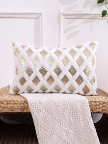 Vỏ đệm Sequin Plush không có chất độn - Vàng - Xem 6