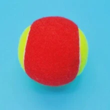 Una pelota suave de entrenamiento para niños, pelota de tenis de entrenamiento de gran tamaño 7,5CM, pelota especial de competición dividida en rojo y amarillo, tenis de goma - Multicolor - Ver 1