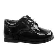Baby Boys' First Walking Shoes - Soft, Flexible, And Comfortable For All Day Wear - Perfect For Special Events (Infant/Toddler) - Black Patent - View 2