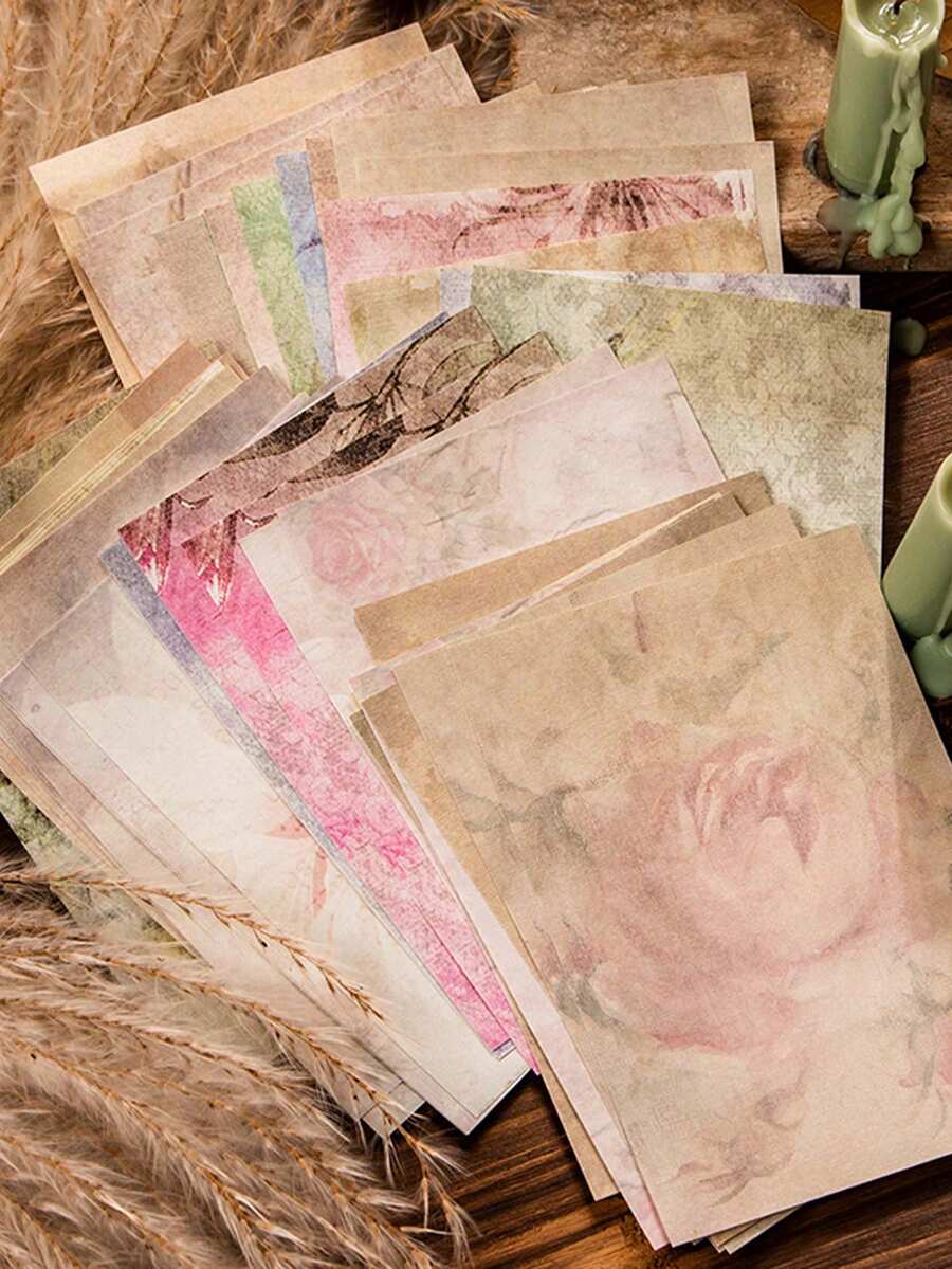 60pcs Vintage Old Landmark Design Background Material Paper - Multicolor - View 1