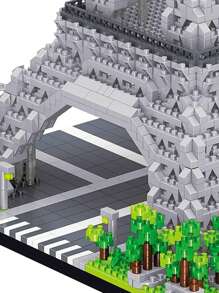 3585 件预制 20*20*40 尺寸微型探索著名地标埃菲尔铁塔积木套装成人收藏展示装饰 1 件房间装饰 - 灰色 - 查看 2