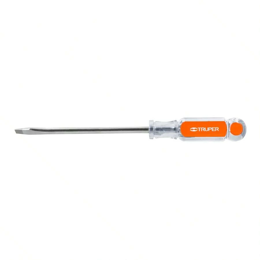 Flat Screwdriver 5/16' X 6' Acetate Handle, Truper - Orange - View 1