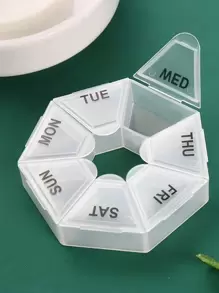 1pc Portable Mini 7-day Pill Box, Travel Storage Container