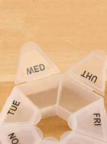 1pc Portable Mini 7-day Pill Box, Travel Storage Container