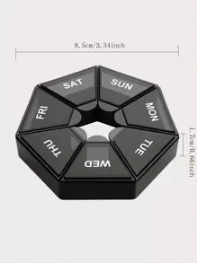 1pc Portable Mini 7-day Pill Box, Travel Storage Container