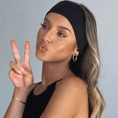 1pc Unisex Moisture-wicking Athletic Headband - Perfect For Outdoor Running And Gym Workout