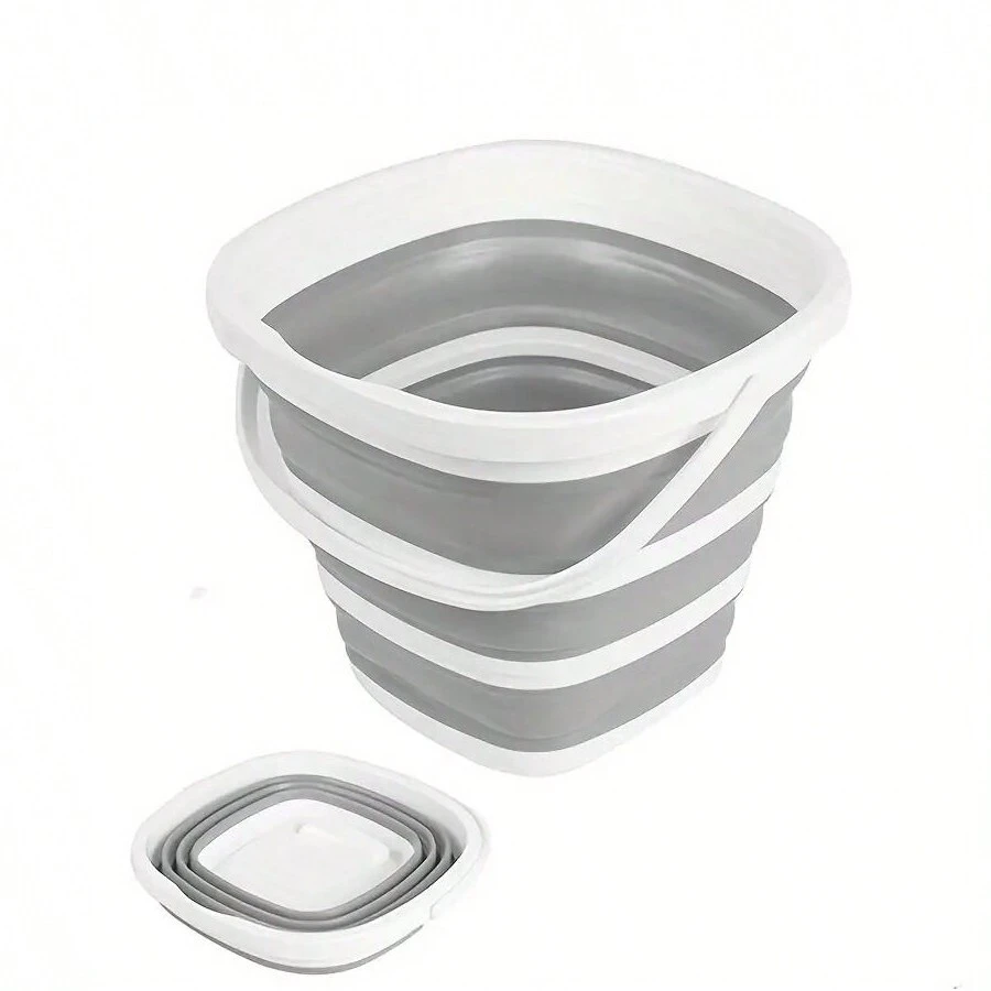 Cubeta De Agua Plegable Portátil De Gran Capacidad Para Uso Doméstico - Blanco - Ver 1