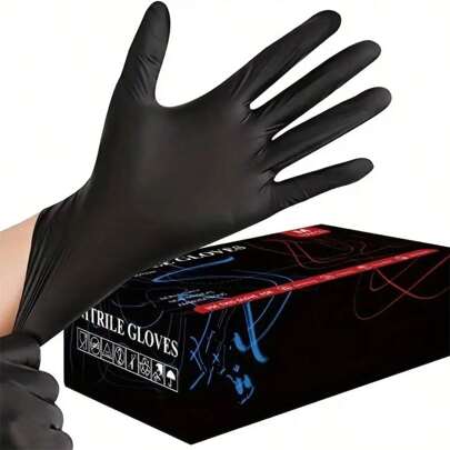 Disposable Nitrile Gloves, Thickened, Powder-Free, Latex-Free, Sterile, High Elasticity, High Protection, Comfortable, Durable, Suitable For Cleaning, Hairdressing, Pets, Gardening, Crafts, Automotive - Pink, Black, Blue, Clear/White/Green/Purple