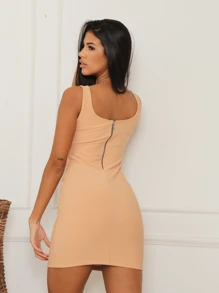 Women Dresses - Beige - View 2