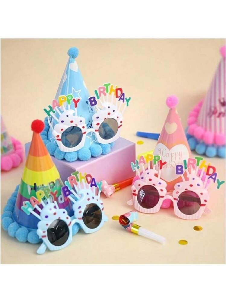 Decorazioni Per Occhiali Per Feste Di Compleanno - 8 Pezzi Divertenti In Cartone - Accessori Per Foto Di Gruppo - 5