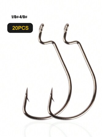 20入組高錳鋼彎曲桿鉤、倒鉤和圓鉤
