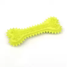 1pc Tpr Dog Toy Rubber Bone Toy Heart Shaped Prickly Teeth Cleaning Toy Suitable For Small Breeds Please Note The Size Green/red/blue - Green - View 1