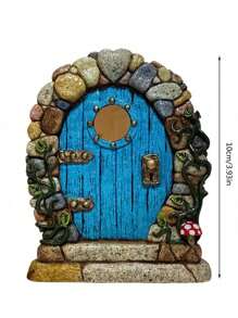 1入精靈童話門木質立體家居裝飾飾品,工藝擺設,可愛裝飾,創意裝飾,辦公桌面電腦裝飾,場景裝飾,桌面裝飾 - 紅色 - 查看 5