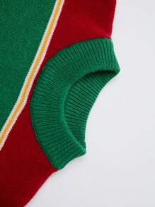 幼兒男孩復古彩虹條紋針織毛衣,秋冬 - 彩色 - 查看 6