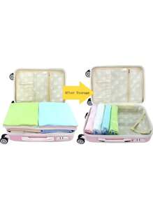 小型 35 * 50cm 手卷真空压缩袋，适用于旅行节省空间袋，可重复使用的卷起压缩袋，衣服收纳，旅行必需品抽屉衣柜整理器壁橱收纳绗缝袋床下整理盒抽屉/衣柜整理器/壁橱收纳/绗缝袋床下整理盒/隔断衣服垃圾袋衣服适用于家庭卧室/返校/宿舍/杂物/内衣/胸罩/衣服/内衣/内裤/裤子/牛仔裤/袜子/T 恤/连衣裙/鞋子/可折叠 6/7/11 网格/包装必需品/衣服收纳盖 - 無色 - 查看 5