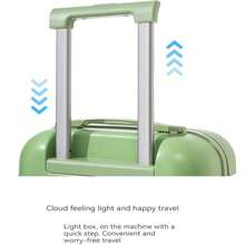 1 件全新迷你大容量行李箱，带坚固手柄，适合学生，旅行包手提箱，适合旅行度假蜜月巡航返校，适合男女学生书包，适合学校配件学校用品 - 綠色 - 查看 5