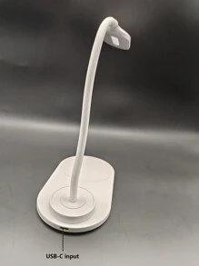 Lámpara de escritorio multifunción de 15W con carga inalámbrica y ajuste de iluminación para fotografía - Blanco - Ver 11