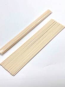 10 Stücke pro Set, verdickt auf 4mm und verlängert auf 30cm, Aromaöl-Diffuser Stäbchen, feuerfreie Aromaöl-Faser Stäbchen, Raumdufterfrischung - Holzfarbe - Übersicht 4