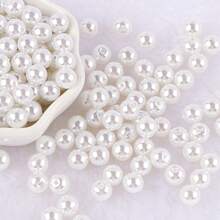 8mm 200pcs White Pearl Round Shape Faux Pearls Bulk Beads For Jewelry Making, Bracelets, Necklaces, Hairs, Crafts, Decoration - 8mm - View 6