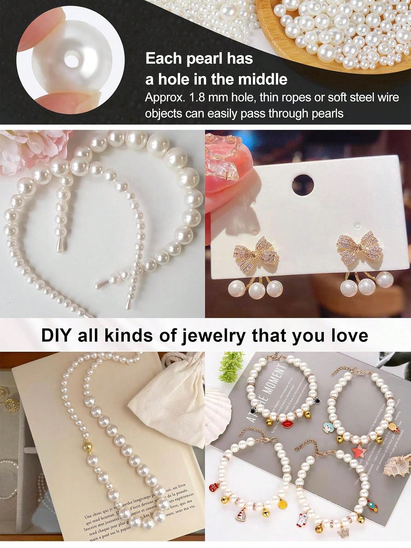 CRAFTYMELODY Kreuzperlen 150 Stück - Synthetische Türkis Perlen Für Schmuck