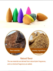 300pcs Backflow Incense Cones, 100% Pure Natural Handmade, Waterfall Scent, Rose, Tulip, Jasmine, Lavender Rose, Suitable For Backflow Incense Burner | Meditation Yoga Gift, Birthday Graduation Gift - 300 pieces - View 7