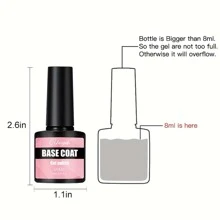 2pcs/set Nail Top Coat And Base Coat, Nail Polish Base Glue And Sealing Layer Kit, Nail Primer And Top Coat Gel