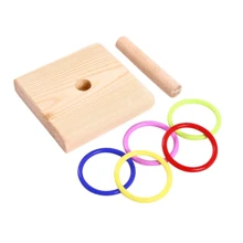 1/2/3 Sets Wooden Parrot Hoop Toy, Colorful Hoop Toys With 5 Rings (Random Colors), Bird Chewing Toy, Birdcage Accessories