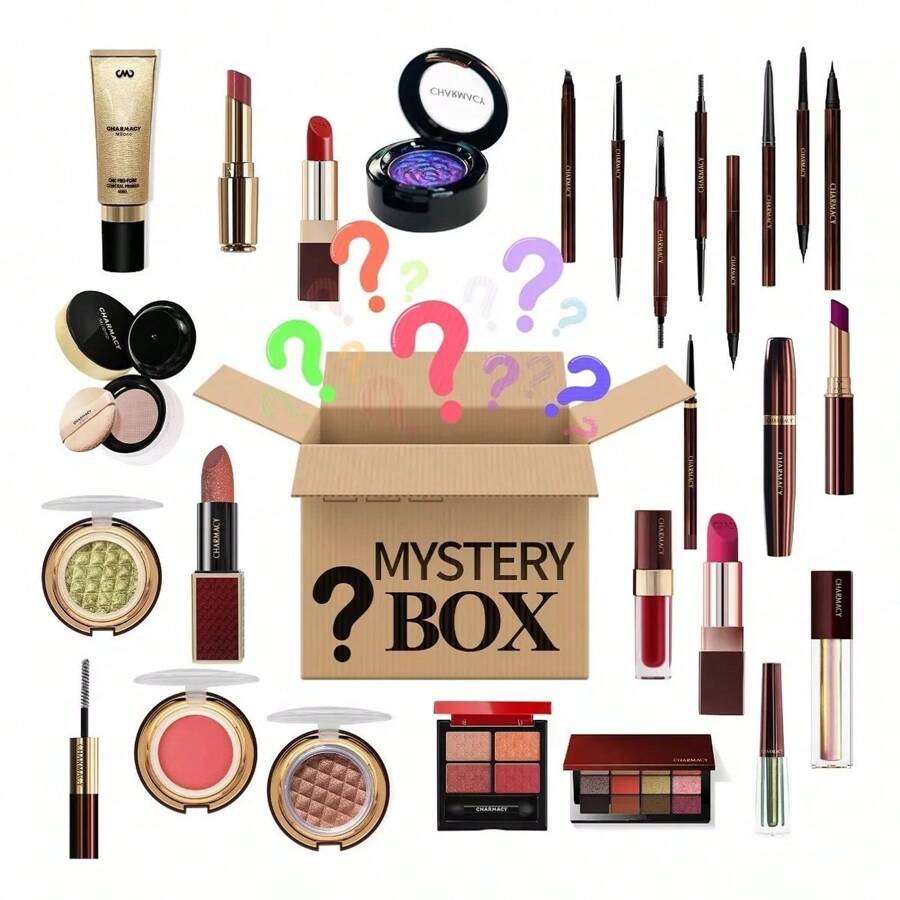 Surprise/Mystery Box Of Cosmetics And Other Products 5pcs - Gold - View 1