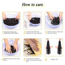 7pcs Fluffy Straight Hair Clip-In Extensions, Black Hair Pieces, Suitable For Straight Hair Clip-In Extensions - Black - View 12