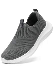 Kids Shoes Girls Boys Lightweight Slip On Walking Sneakers - 深灰色 - 查看 1