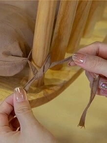 Cojín redondo azul simple para asiento y respaldo, suave y grueso - Azul - Ver 6