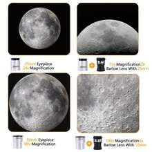 望遠鏡適用於成年人&兒童,70mm光圈(15X-150X)適用於天文學初學者,便攜旅行望遠鏡帶手機適配器&無線遙控器,天文學禮物適用於兒童黑色 - 黑與白 - 查看 6