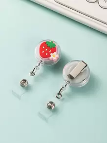 2 个草莓设计身份证扣拉紧固件夹 适用于医生和护士 适用于学生老师 轻便便携式卡 身份证 白领人士 适用于女性 适用于节日 适用于周年纪念 适用于生日礼物 礼品配件 礼品 教师礼物 徽章夹 卡夹 卡片夹 钱包 名片夹 信用卡夹 卡片夹 女士 女士 - 紅色 - 查看 4