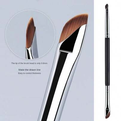 1pc Dual Ended Eyeliner Brush/Fine Detail Shader Brush/Eyeshadow Blending Brush, Angled Brow Brush,Eyebrow Brush,Eyeshadow Brush,Spoolie,Spoolie Brush,Giveaways